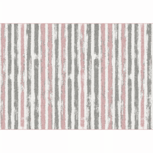 Koberec, ružová/sivá/biela, 67×120, KARAN