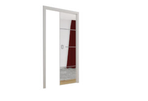 Expedo Posuvné dvere so zrkadlom EVAN 2 + zárubňa dverí, 100×205, biela