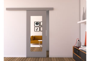 Expedo Posuvné dvere so zrkadlom LIVELLO I, 106×205, sivá
