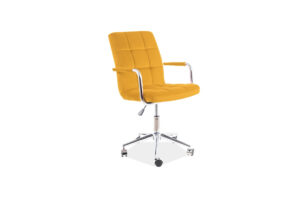 Expedo Detská stolička KEDE Q-022 VELVET, 51×87-97×40, bluvel 68, žltá