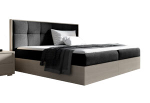 Expedo Manželská posteľ ISABELA 2, 120×200, nordic teak/čierna
