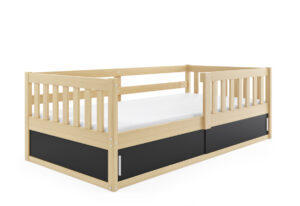 Expedo Detská posteľ BENEDIS, 80×160, borovica/čierna