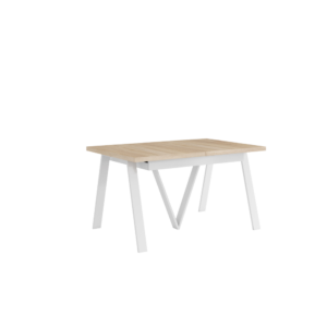 Jedálenský rozkladací stôl, 140-290×90 cm, dub sonoma/biela, AVENY