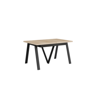 Jedálenský rozkladací stôl, 140-290×90 cm, dub sonoma/čierna, AVENY