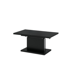 Jedálenský/konferenčný rozkladací stôl, čierna matná, 120-200×70 cm, ARTON